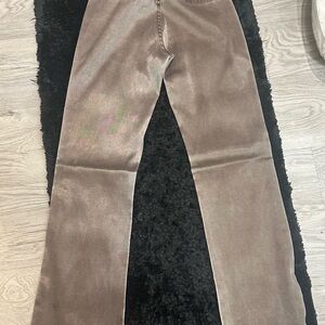 BONGO Taupe Flare velvet satin Pants